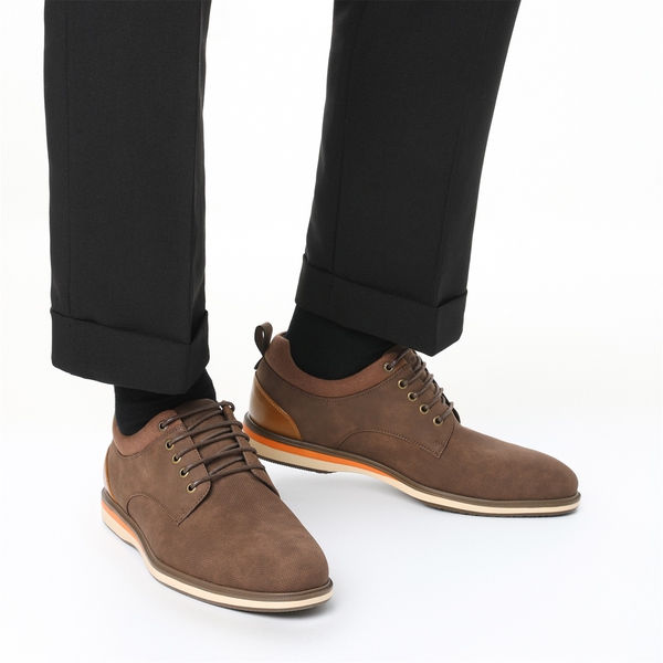 Men's Non-Slip Casual Oxford Shoes - BROWN - 1